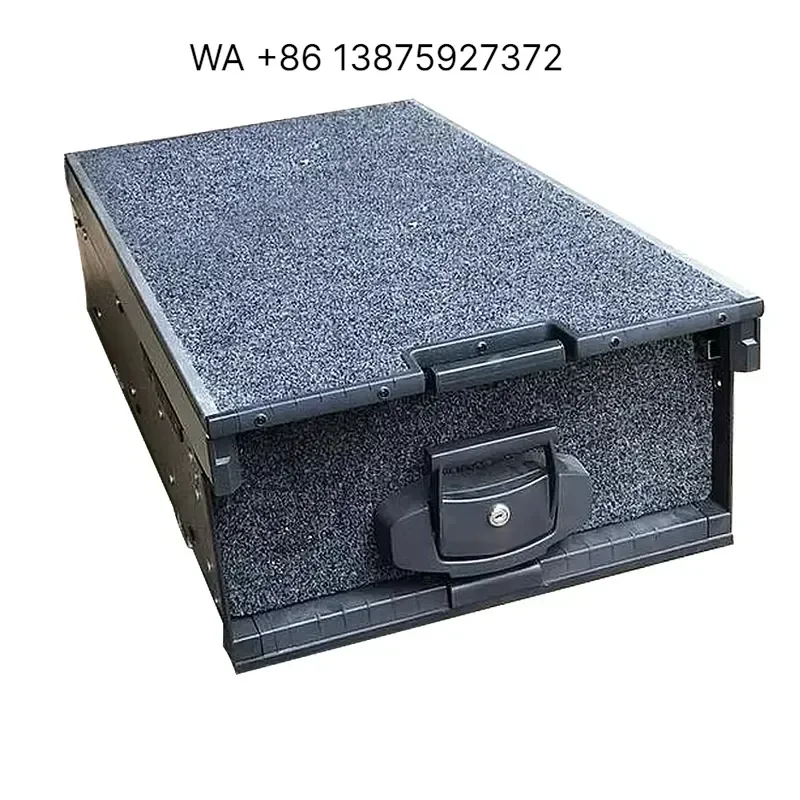 Wmwmnu for 4 Runner Hatch Back Camping Roller Aluminum Box Cabinet Seat Cargo Car Rear Trunk Storage Drawer