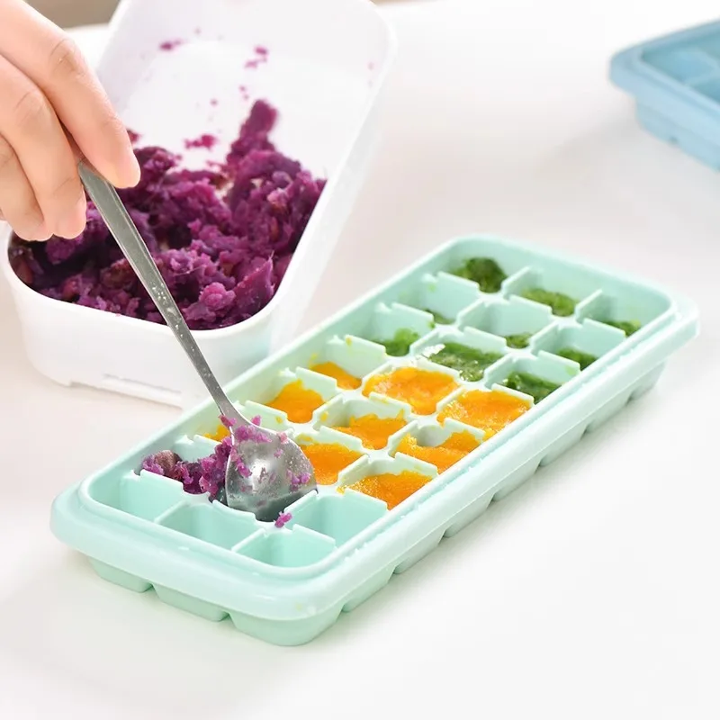 24 مكعبات سيليكون آيس كيوب صينية مع غطاء صانع هلام قالب المجمدة سهلة الإصدار ل ويسكي كوكتيل كولا أغذية الأطفال المشروبات لتقوم بها بنفسك أداة