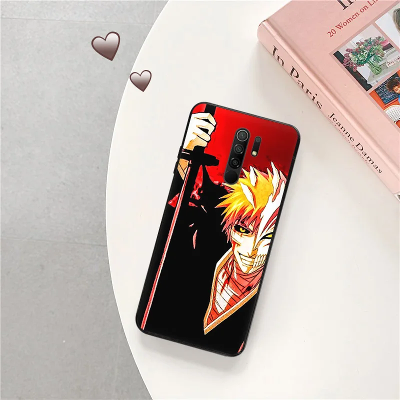 Silicone Soft Phone Case for Redmi 9c 9a 9i a1 a2 Plus k60 k60e k50 k40 Note 9 Pro 9s 9t 8 8t 7 cc9 Cartoon Bleach Ichigo Cover