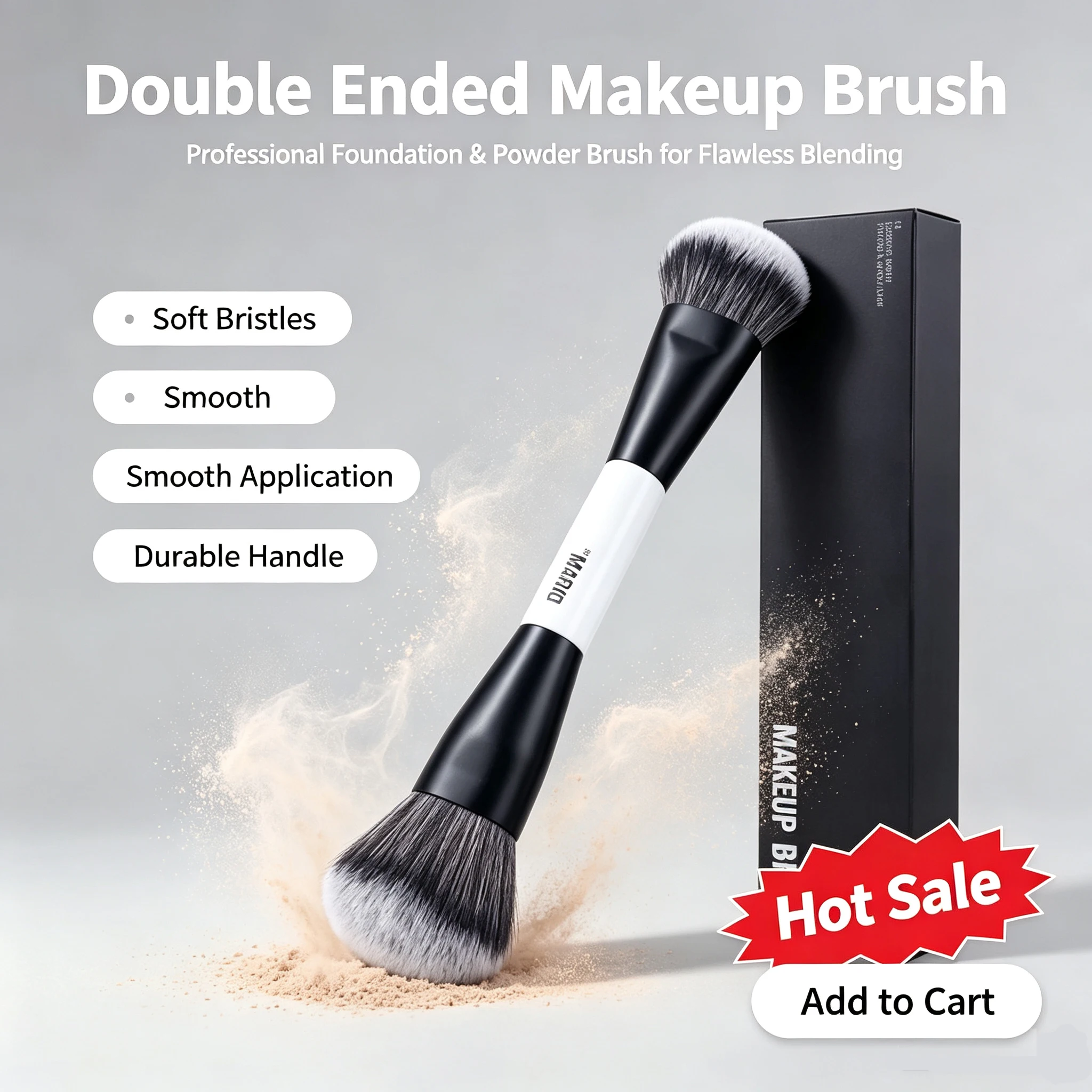Box with Dual Ended F4 Powder F1 Blush Contour F2 Makeup Brushes Soft Mario Foundation Brush Professional Face Cosmetic Tool