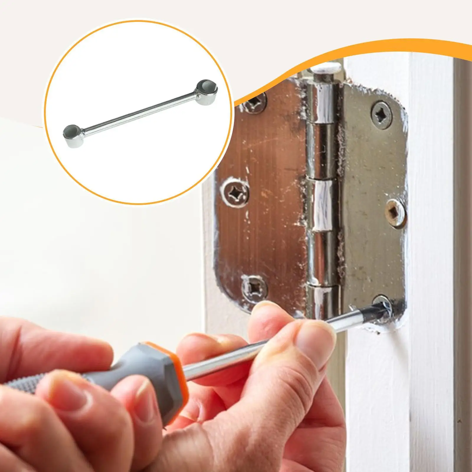 

Adjustable Door Hinge Repair Spanner Steel Hinges Gap Adjusting Wrench Heavy Duty Professional Hand Tool for Door Room Garage