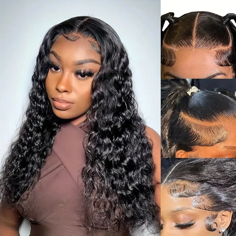 

Curly wave wig 13x6 Natural human hair wigs 40 inch HD lace wigs human hair 220 density 100 real human hair for women