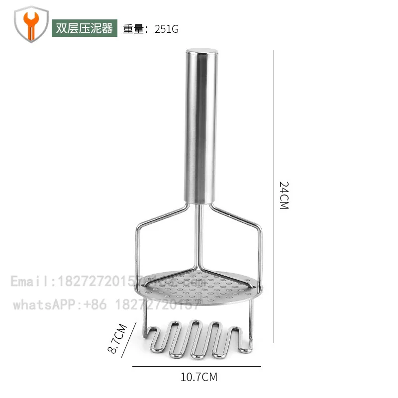 Stainless steel 430 mud press Mashed potato masher Manual potato press