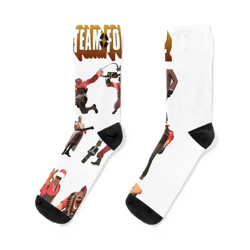 Team Fortress 2 - All Characters / Classes with TF2 Logo Socks luxe floral Men's designer brand Women Socks Men's