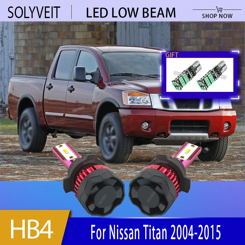 

9006/HB4 LED Low Beam OEM Replacement 6000k White Brihgter For Nissan Titan 2004 2005 2006 2007 2008 2009 2010 2011-2015