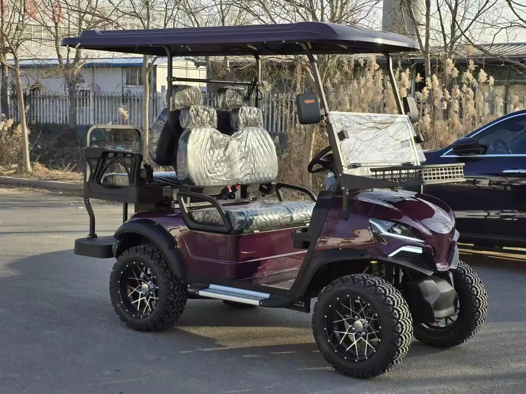 عربة جولف كهربائية للبيع 72 فولت ليثيوم مخصصة مريحة 4 مقاعد 2 + 2 4 + 2 عربة جولف عربات جولف كهربائية #5