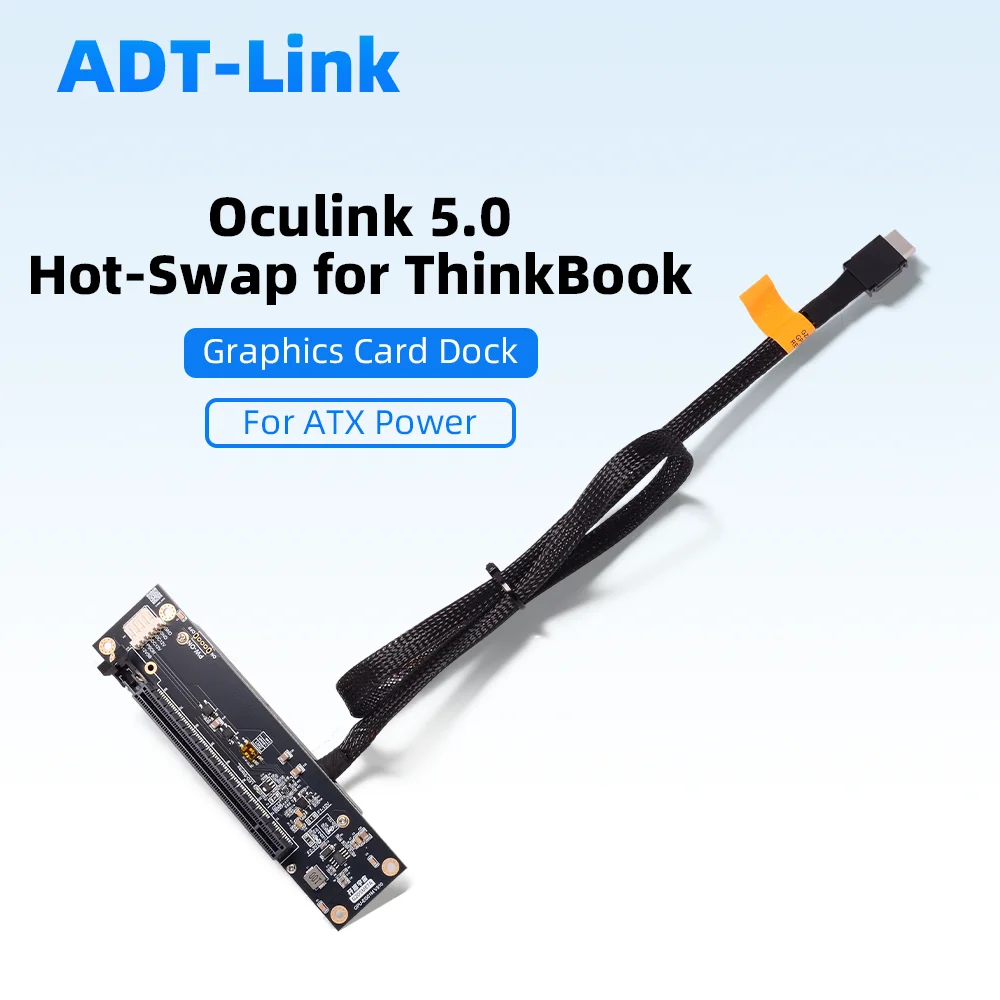 

Oculink External Graphics Dock GPU Dock eGPU 64GbpsTransfer Rate Straight Elbow Cable 8Pin Compatible with ATX 800W Power Supply