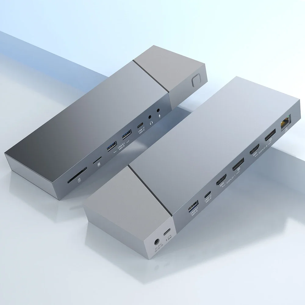 

Док-станция Displaylink 16 в 1, концентратор USB C, многопортовая док-станция, адаптер USB C на двойной HDMI