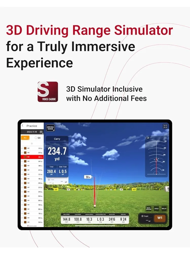جهاز مراقبة إطلاق الجولف Swing Trainers-SC4 PRO ومحاكي نطاق القيادة ثلاثي الأبعاد للاستخدام الداخلي والخارجي | محلل أرجوحة الجولف المحمول