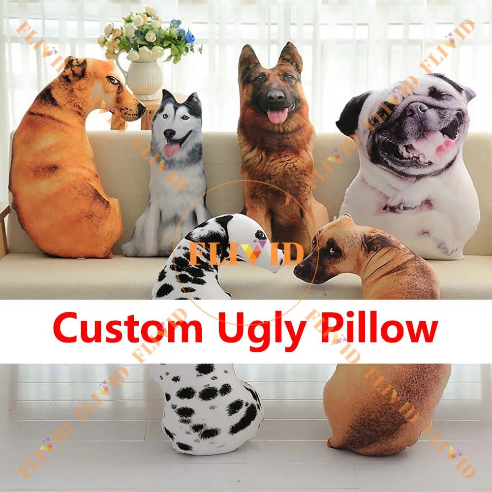 

Customized 3D Ugly Pet Dog Pillows,Custom Cat Animal Pillow,Personalized Cushion,Pet Loss Memorial Birthday Gift,Pet Lover Gift