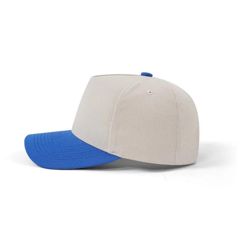 Individuell bedruckte, bestickte Logo-Five-Panel-Color-Block-Hardtop-Baseballkappe für Männer und Frauen, Outdoor-Visier, verstellbare Trucker-Mütze – Detail 5