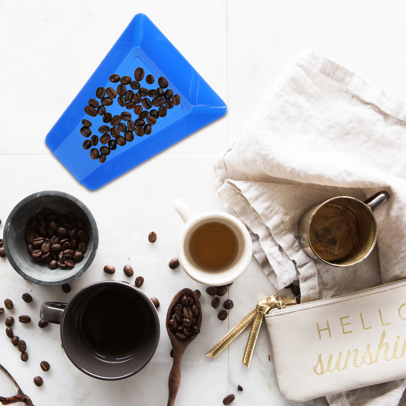 

2pcs Beans Cafe Coffee Display Household Storage Plate Reusable Coffee Serving Sample Tray Toasted Bean Cooling Plate Bean