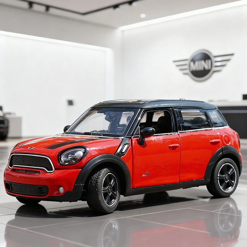 

1:24 MINI Cooper S Countryman легкосплавный автомобиль, литье под давлением и игрушечный транспорт, модель автомобиля, миниатюрная масштабная модель автомобиля, игрушечный автомобиль для детей