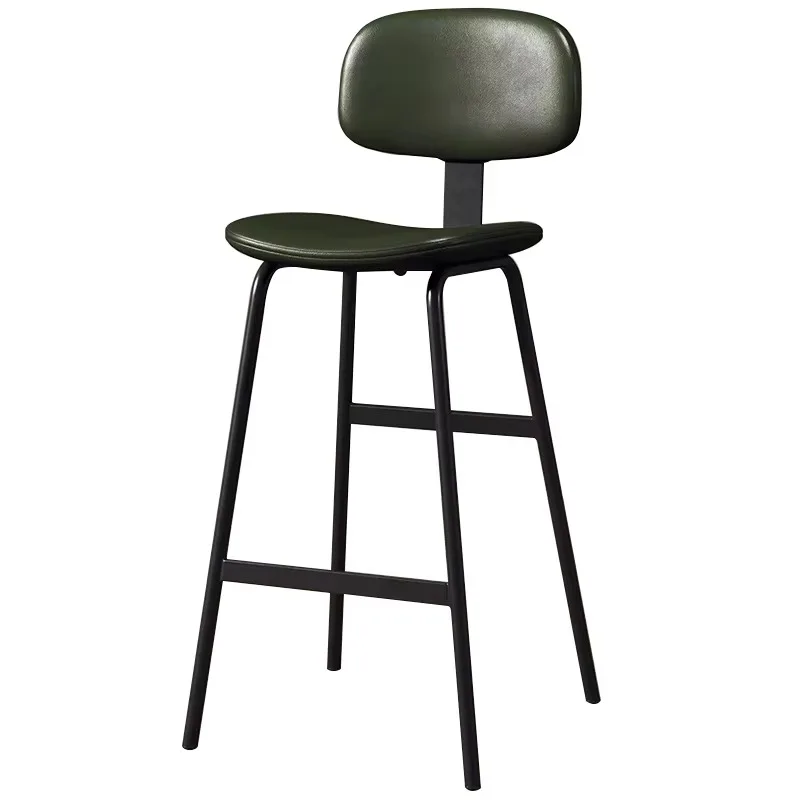 Taburetes De Bar con cojines De estilo Industrial, taburetes De Bar minimalistas De Metal marrón para el hogar, muebles De Comedor modernos y altos