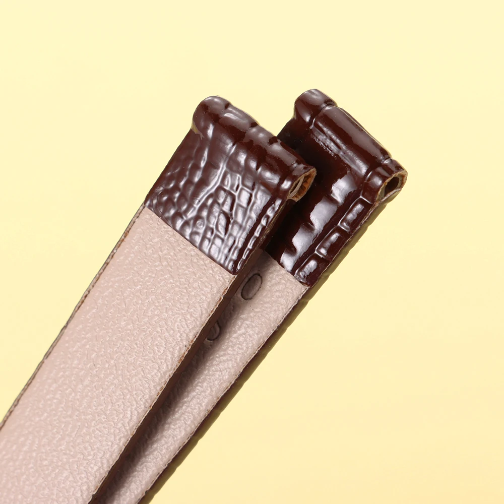 Lizard Pattern Leather Strap 8mm 10mm 12mm 14mm 16mm Ultra-thin Wristbelt Soft Waterproof Slim Bracelet for Women SmallWatchband