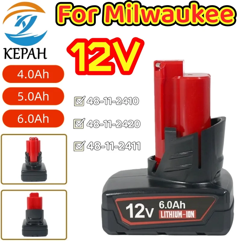 

Аккумулятор литий-ионный 12В 3.0-6.0Ач для Milwaukee M12 (замена 48-11-2410, 48-11-2420, 48-11-2411) для электроинструментов