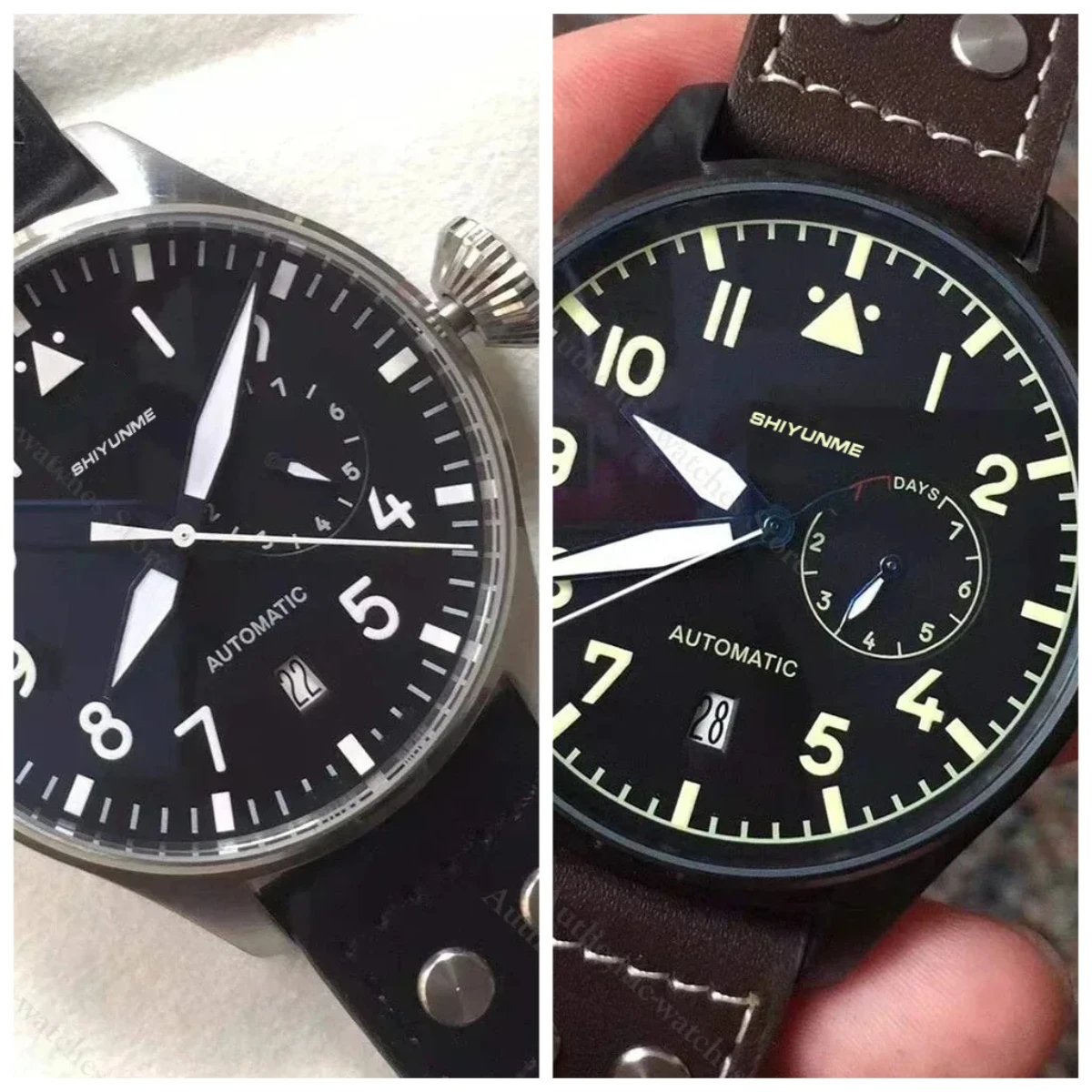 

A186 Store Pilot Automatic Mechanical Men's Watch Stainless Steel Strap Waterproof Full Function World Time