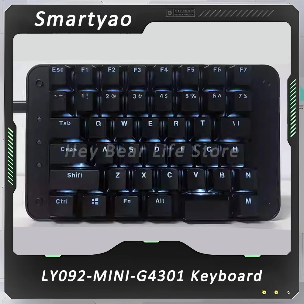 Smartyao Ly092-Mini-G4301 Keyboard Usb Left Hand Gaming Keyboard Custom Shortcut Key One-Handed Keyboard Gamer Accessories