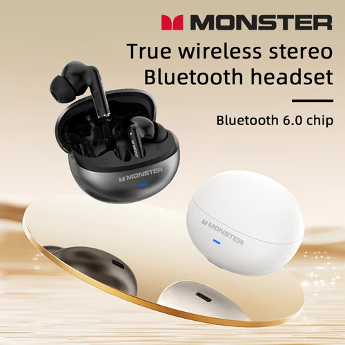 Monster MQT39 auriculares inalámbricos Bluetooth 6,0 TWS estéreo Hifi auriculares inalámbricos Gamer auriculares deportivos con reducción de ruido