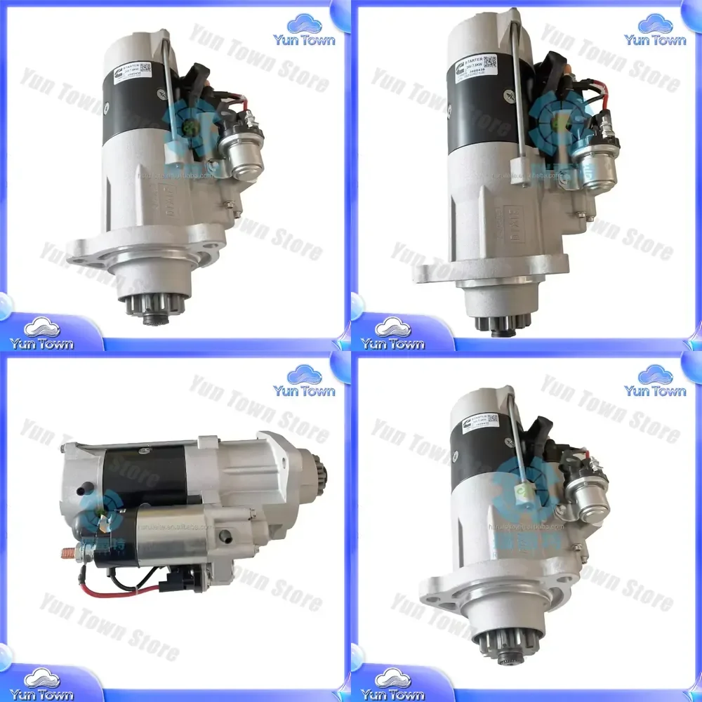 For Hyundai HX500L Excavator Starter Motor YUBP-12642 3698436 Compatible with Cummins X12 Engine Heavy Duty Construction