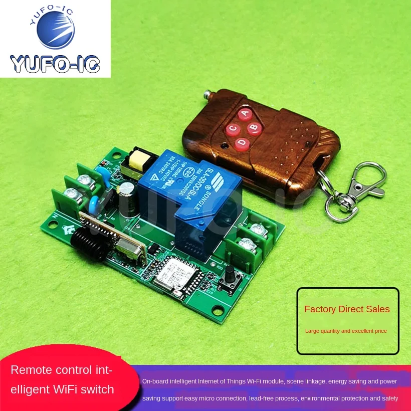 Free Ship 2pcs Mobile Phone App Remote Control Smart WiFi Switch Smart Internet Of Things WiFi Module 433M Remote Control