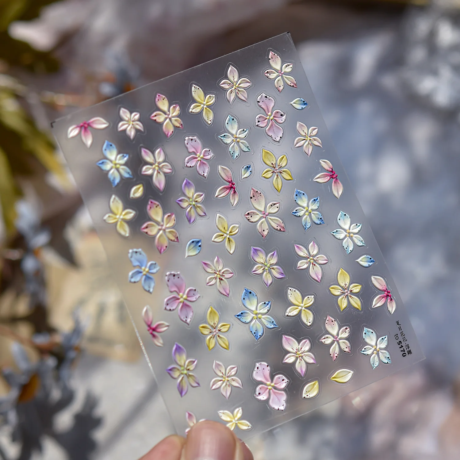 5D لينة تنقش النقوش مسمار ملصقا ثلاثية الأبعاد الصيف زهرة ملصقات بمادة لاصقة ذاتية للأظافر DIY بها بنفسك مانيكير الشارات مسمار الفن الديكور