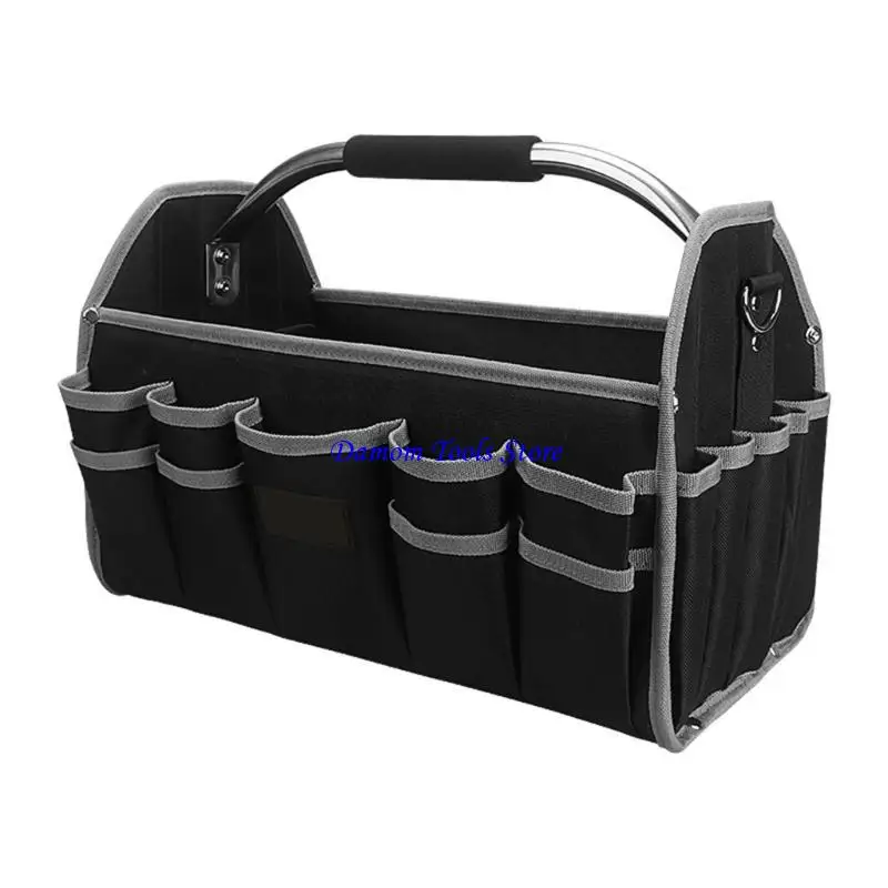 57BE 16inch Tool Bag Heavy Duty Tool Bag with Adjustable Shoulder Strap Wide Mouth