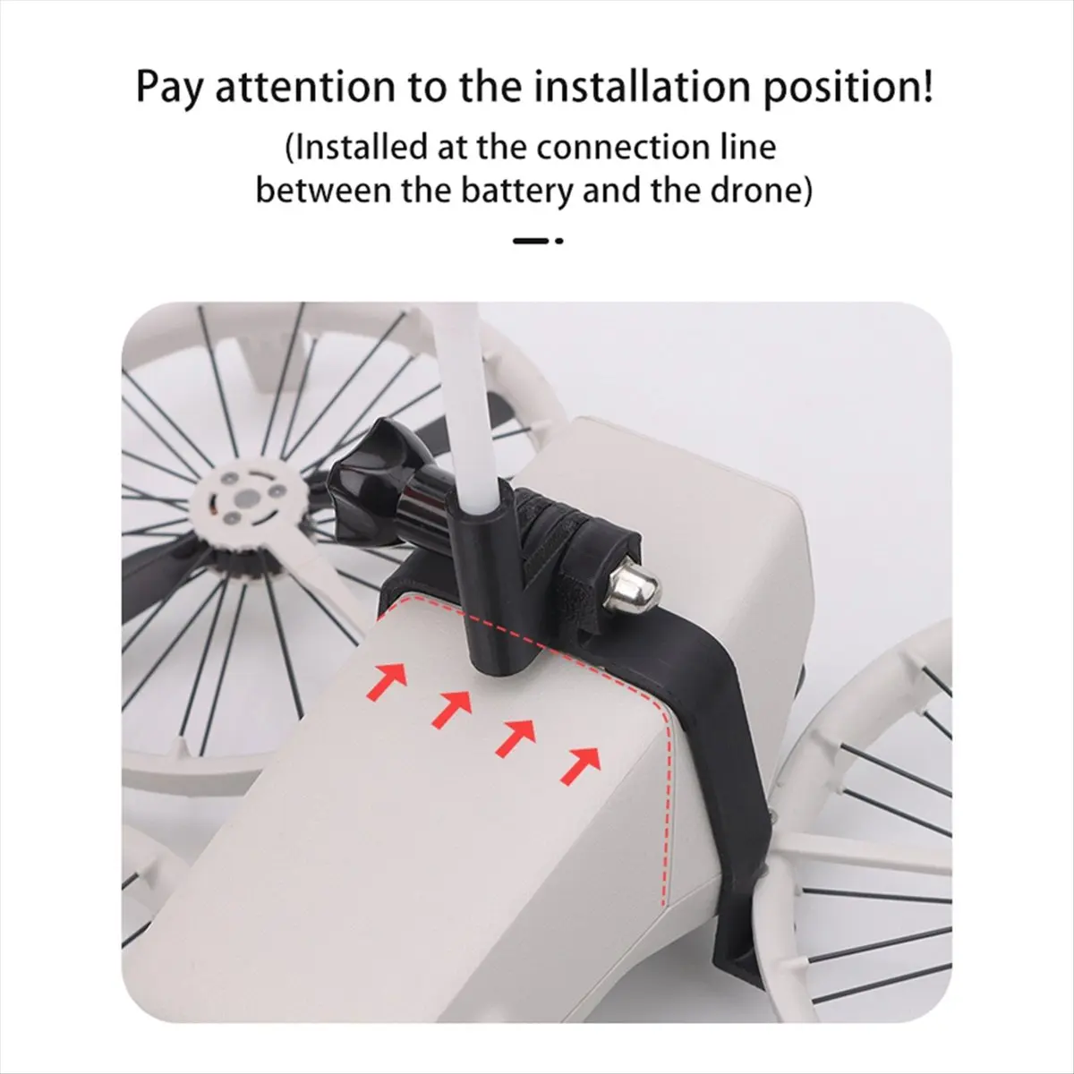 Dynamic Drone Top Extension Bracket Holder with Flag for DJI FLIP with Expansion Mount Drone Accessory
