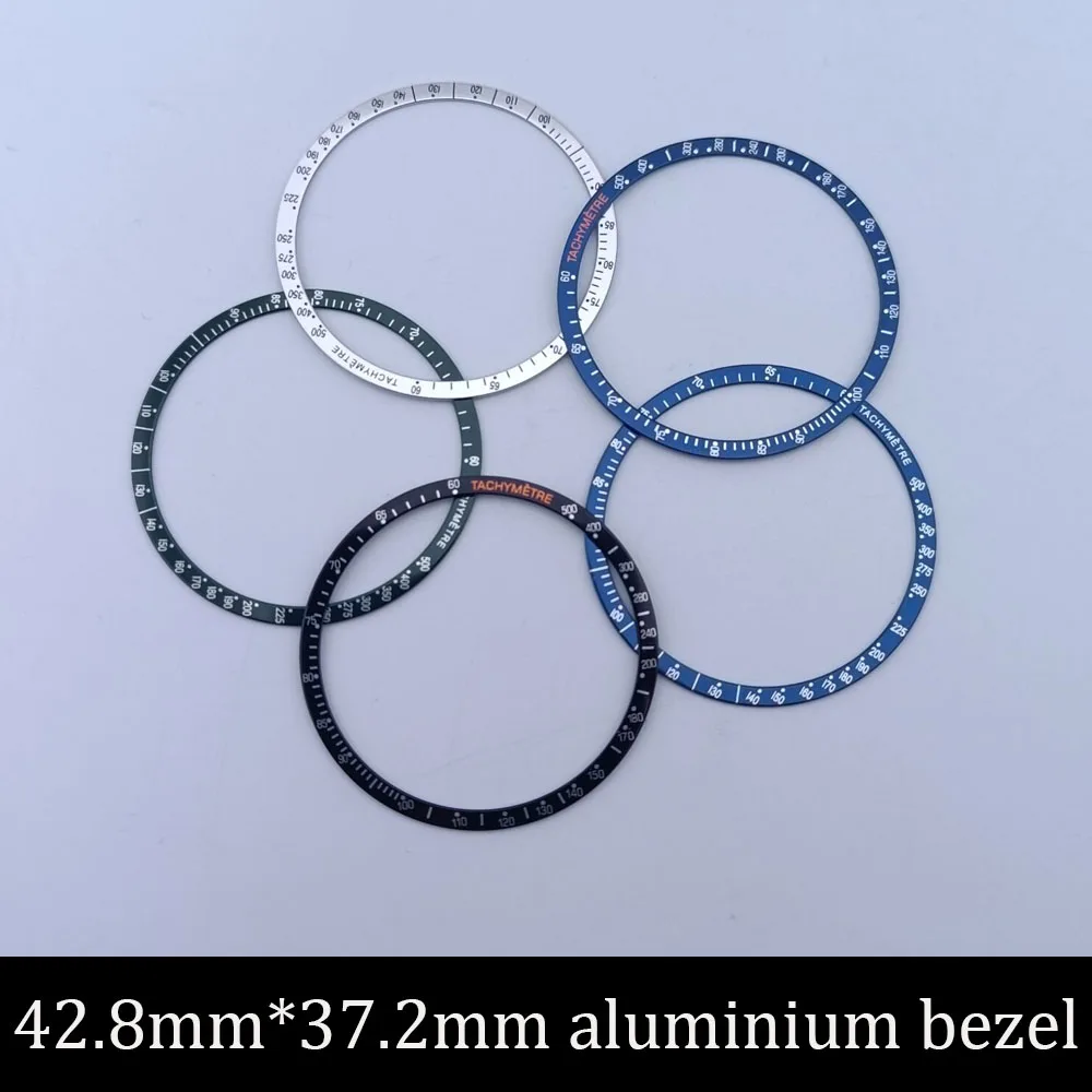 High quality 38.5mm * 34mm flat aluminum inlaid diving watch replacement for men\'s various watch accessories no luminous