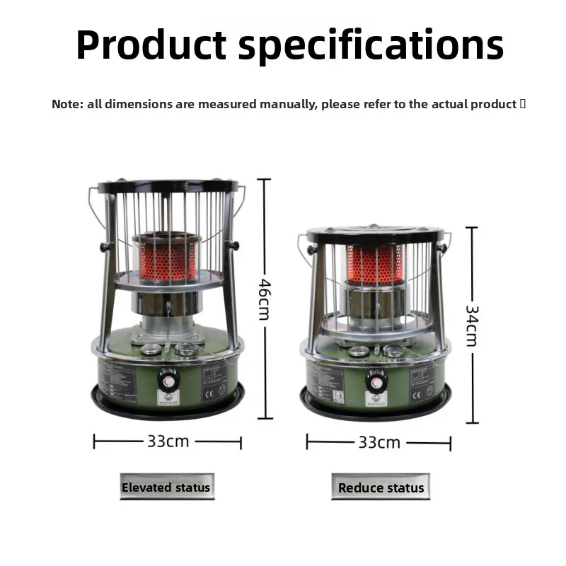 Oil-fired heating stove suitable for outdoor camping ice fishing and home use portable and multifunctional