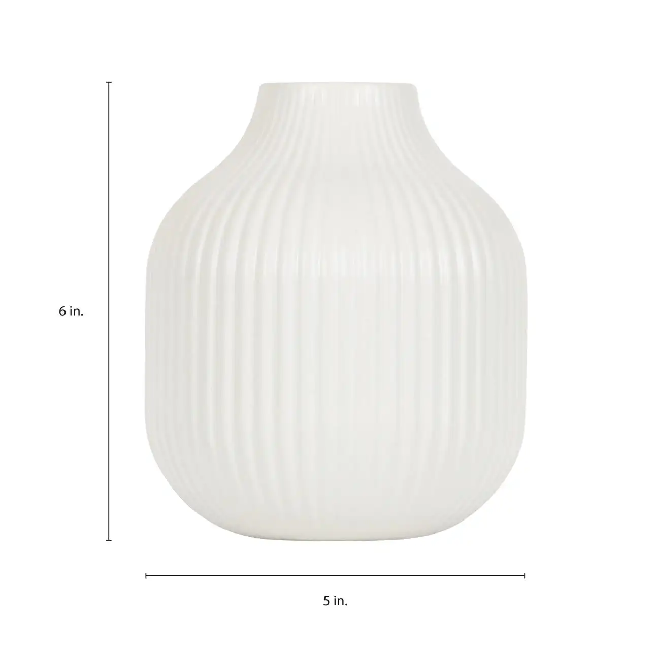 مزهرية سيراميك مضلعة من بيتر هومز آند جاردنز، 6 بوصة، كريمي