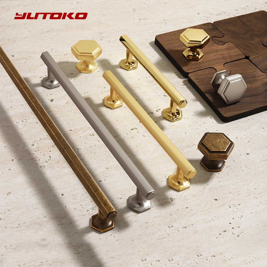 Retro kitchen cabinet storage cupboard handle wardrobe door pull Antique bronze handle drawer single-hole knob furniture handles
