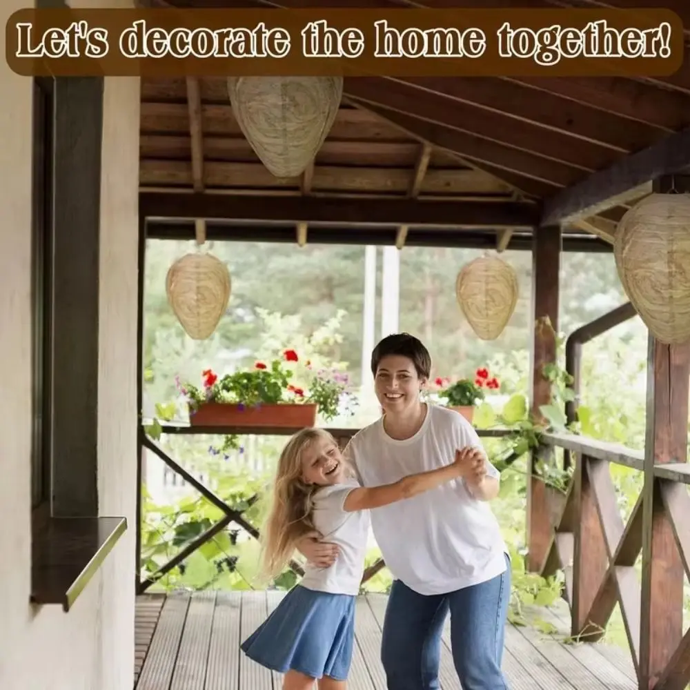 Insect Repellent Waterproof Wasp Nest Decoy Reusable Eco-Friendly Artificial Beehive Non-Toxic Paper Fake Wasp Nest Outdoor
