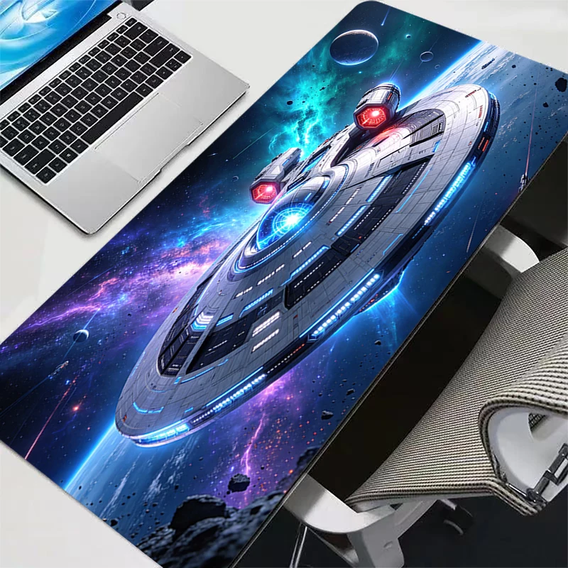 Mouse Pad Gamer Notebook Games Mouse Pad XXL Keyboard Pad Large Mousepad Spacecraft Mouse Mat Gaming Desk Mat Rug