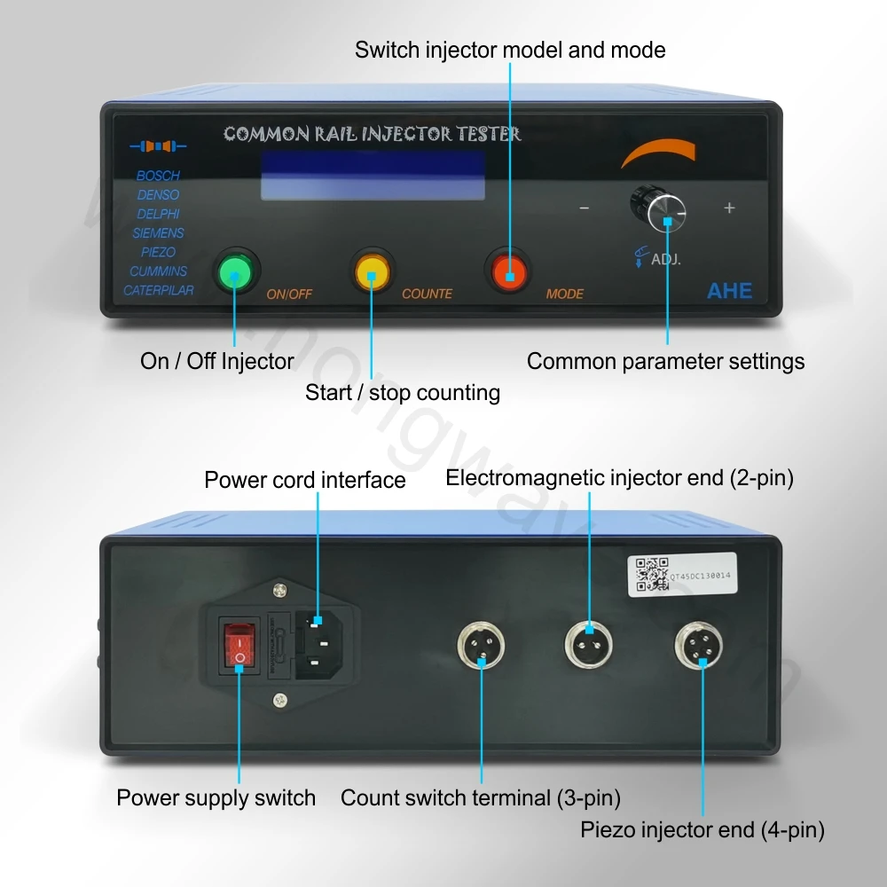 CRI205 CRIN Injector Simulator Tester Supporting Piezo Testing AHE Stroke Travel Measuring Tool for BOSCH DENSO DELPHI SIMENS