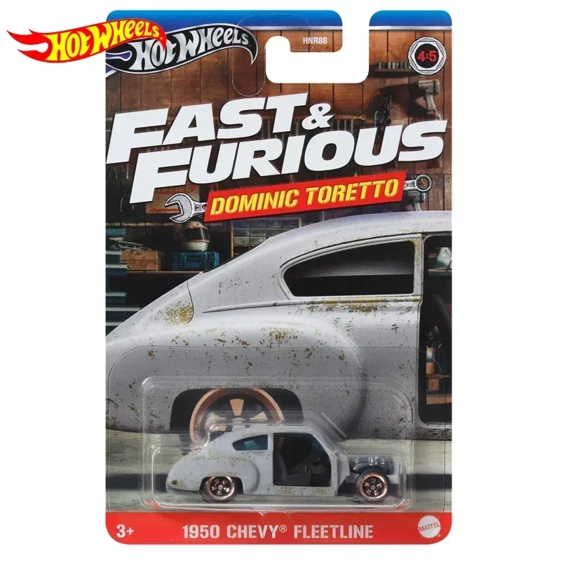 Coche Hot Wheels Original 1/64 fundido a presión, vehículo Dominic Toretto 1950 Chevy Fleetline, modelo de juguete para niños, regalo de cumpleaños