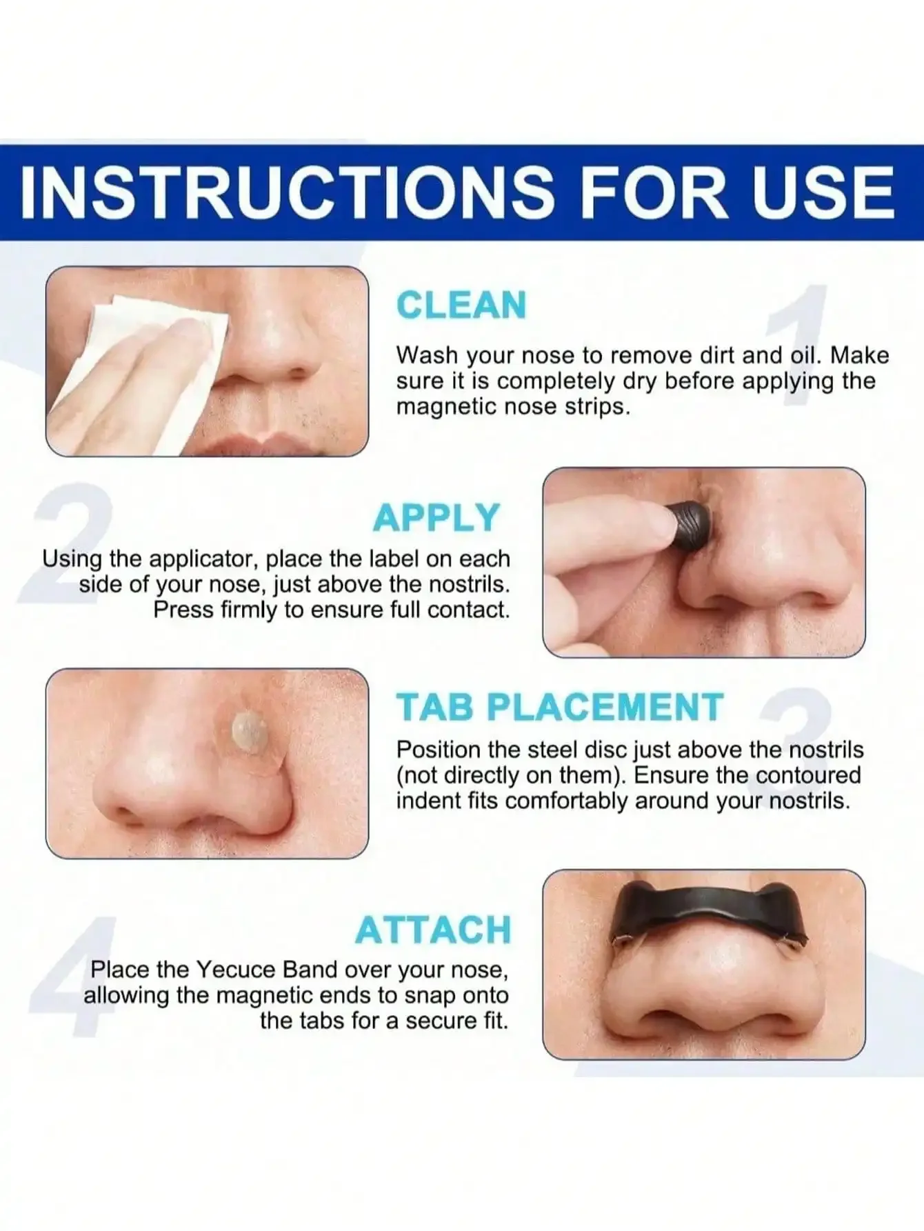 Physical Nasal Dilator Set, Anti-Snoring Nose Clips with Nasal Strips, Widen Nasal Passages & Boost Airflow, Improve Night Breathing for Better Sleep Quality