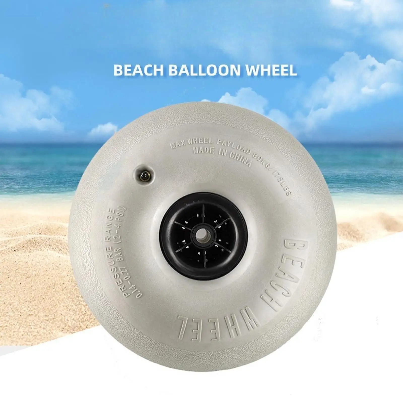 16 inch Balloon Wheels Big Sand Wheel 80 kg High Load Capacity PVC Cart Tire for Fishing Cart Rolling Kayak Trolley Accs