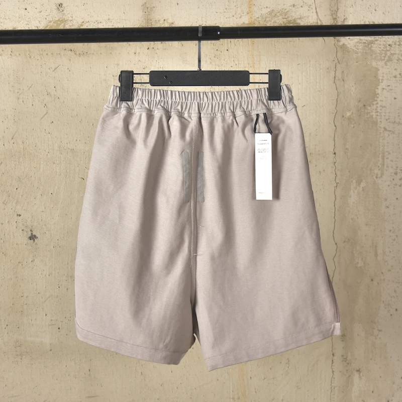 High Street Cotton Knitted RO Dark Shorts High Street Split Shorts Men's Elastic Waist Summer Fashion Casual Loose Shorts