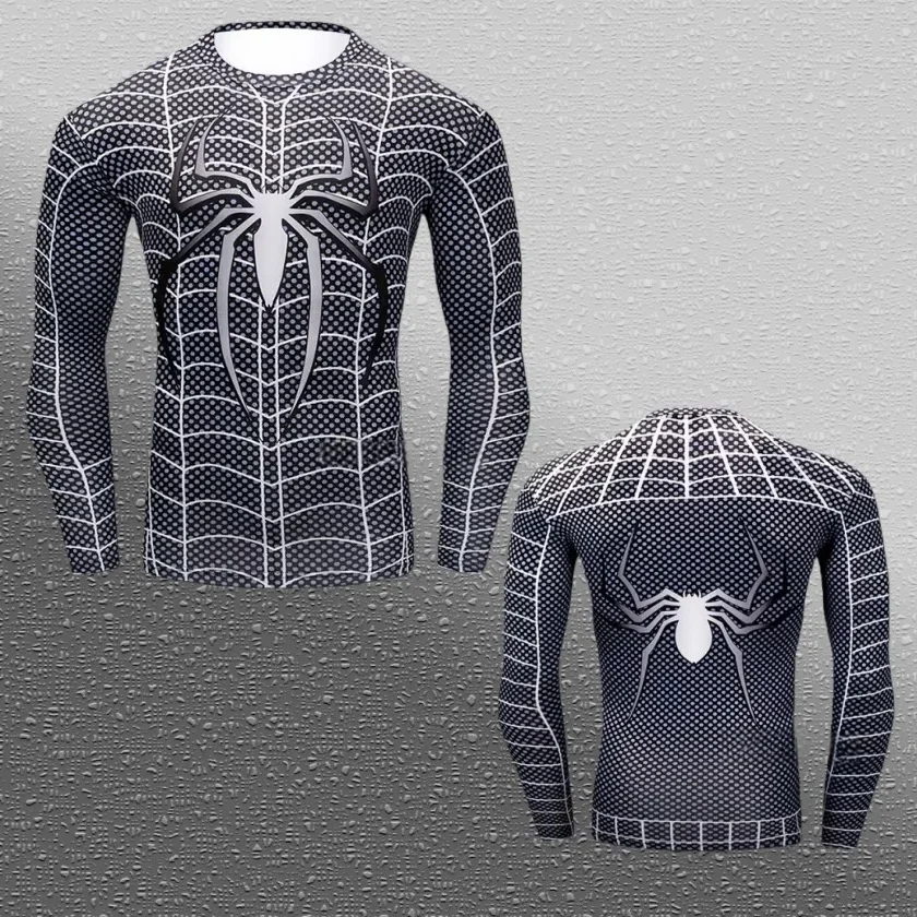 2026 شعبية خارقة كوس سلسلة أزياء رياضية اللياقة البدنية الملابس الربيع والخريف طويلة الأكمام تي شيرت الأسرة الملابس #4