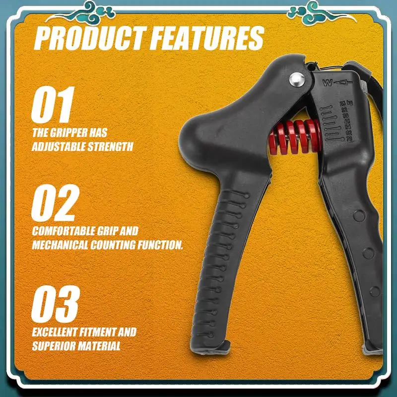 

Reliable 25-70Kg Adjustable Heavy Hand Grip Fitness Hand Exerciser Wrist Increase Strength Spring Finger Pinch Carpal Expander