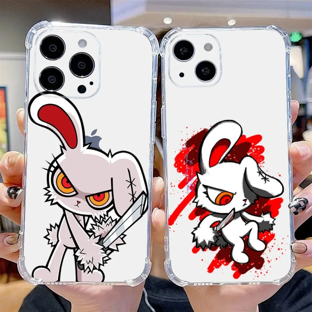 B-Bloody B-Bunny Game Phone Case For iPhone 16,15,14,13,12,11,Pro Max,Plus,Mini,X,XS,XR,8,7,S,SE Free shipping Transparent Soft