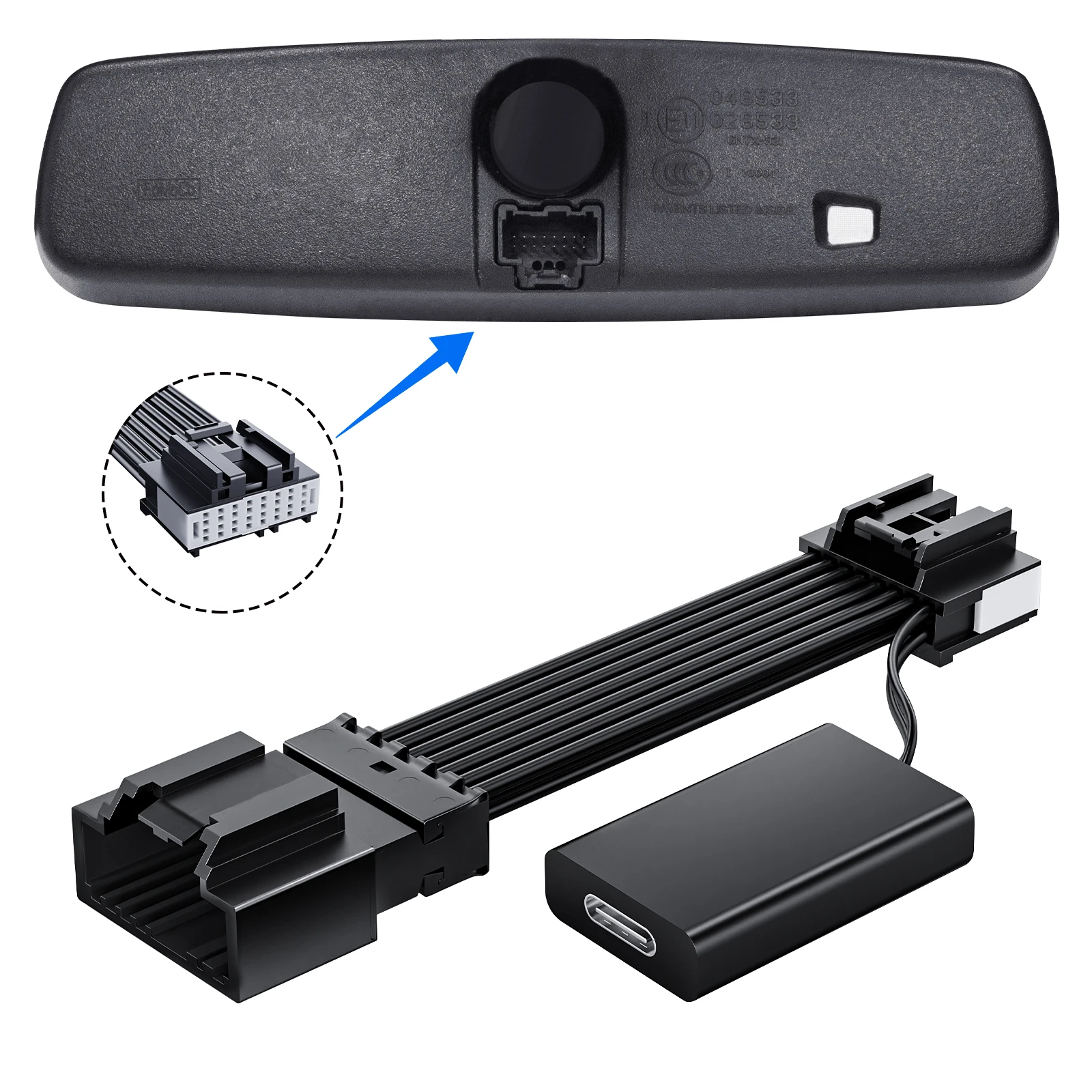 

Адаптер питания Mangoal Dash Cam Custom для Ford 16-контактный (модель A) для F150/F250/F350 Explorer Bronco и т. д., GPS-радар, открытое зеркало