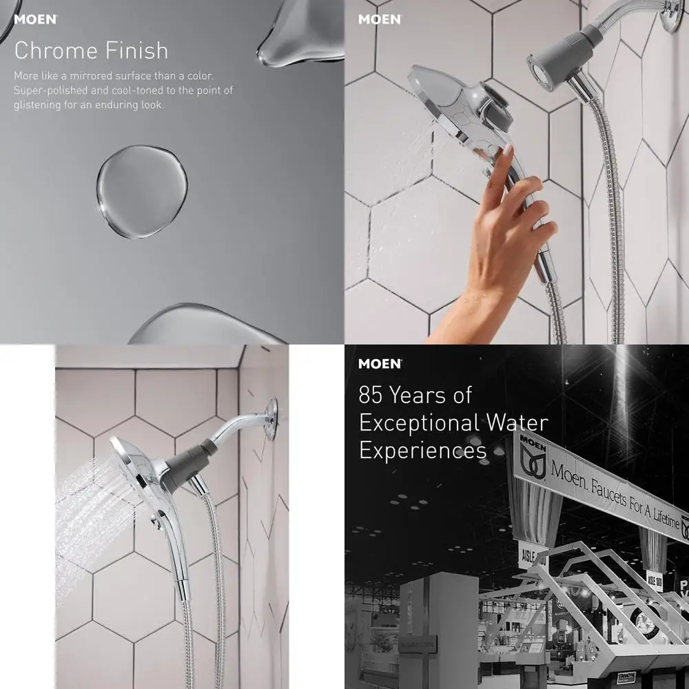 

5.5 Wide 6-Function Handheld Shower Head with Hose & Magnetic Dock, Model 26112