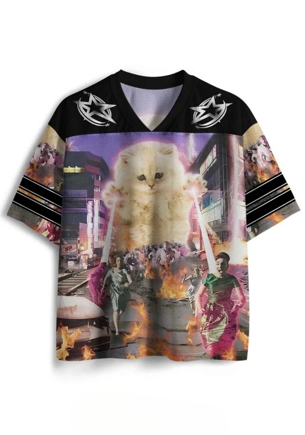 Harajuku Funny Cat Animal  Food 3D Print Breatha Quick-Dry Men Women T-Shirt Outdoors Casual Sports Street Parent-child Clothing