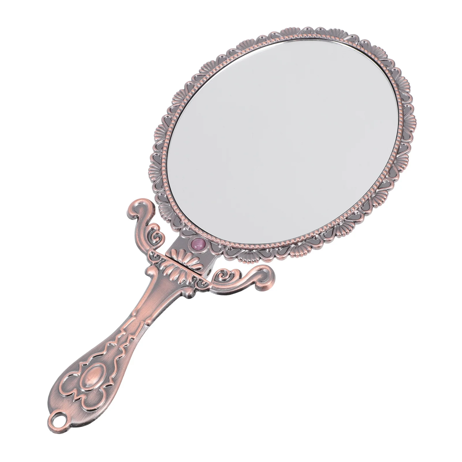 

Foldable Handheld Makeup Mirror Portable Chic Vanity Mirror Practical Gift for Women Daily Use