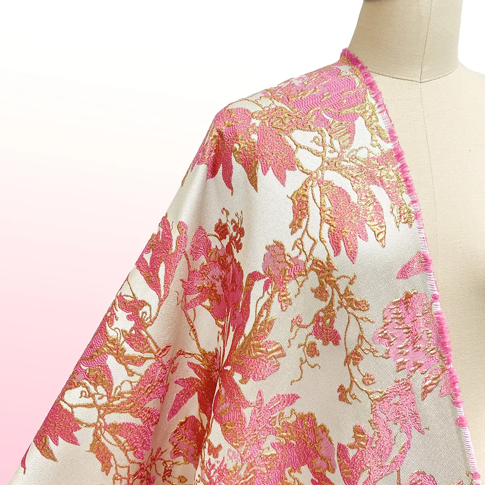 African Embroidery Lace Fabric High Quality French Gild Brocade Jacquard Lace DIY Fabric