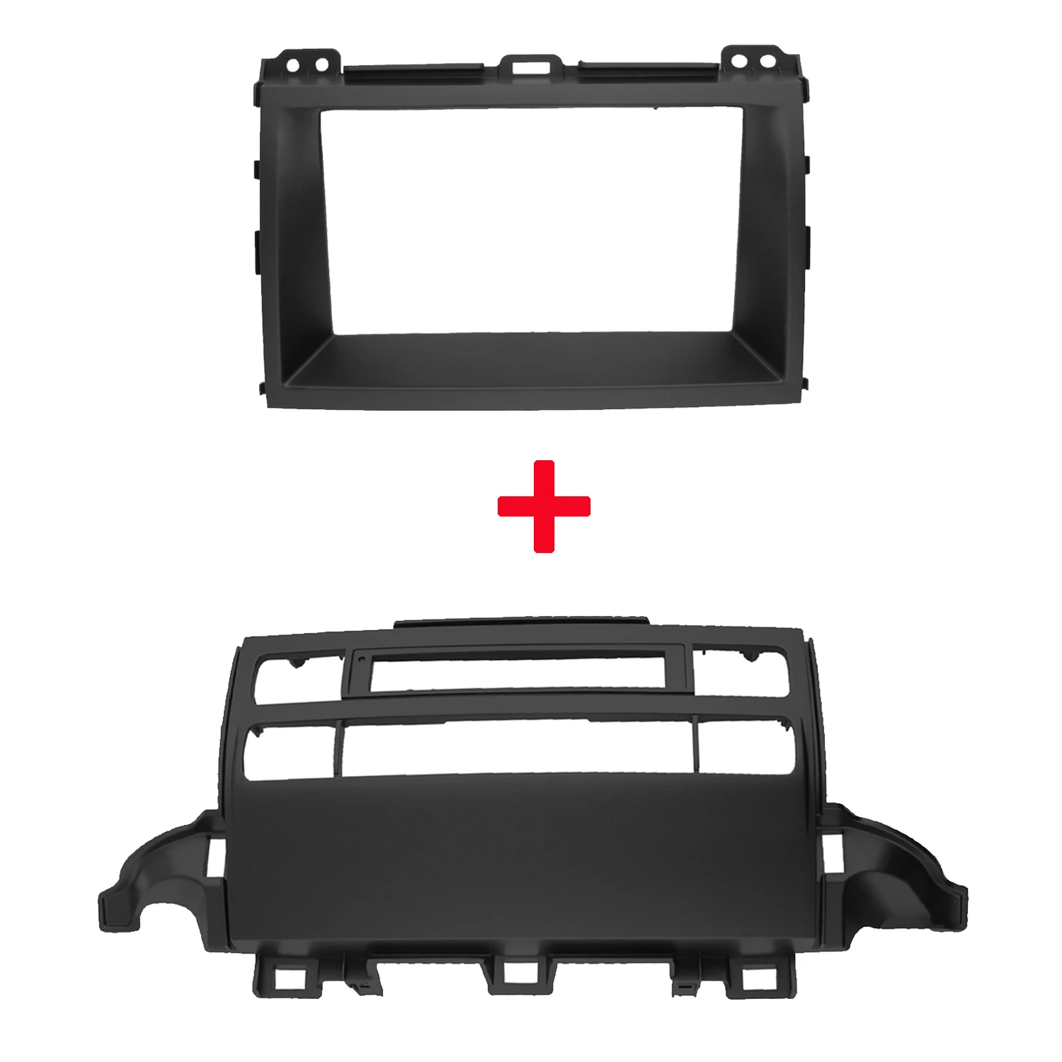 HAOCHEN 2 Din Radio Fascia for Toyota Prado J120 GPS Navigation DVD Stereo Panel Dash Mounting Installation Trim Kit Face Frame