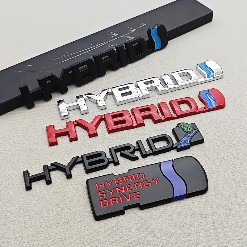 ثلاثية الأبعاد معدن الهجين مانع صدمات خلفي للسيارة جذع شارة الباب الأمامي الجانب ملصق شعار متوافق مع جميع إصدارات السيارات الهجينة #3