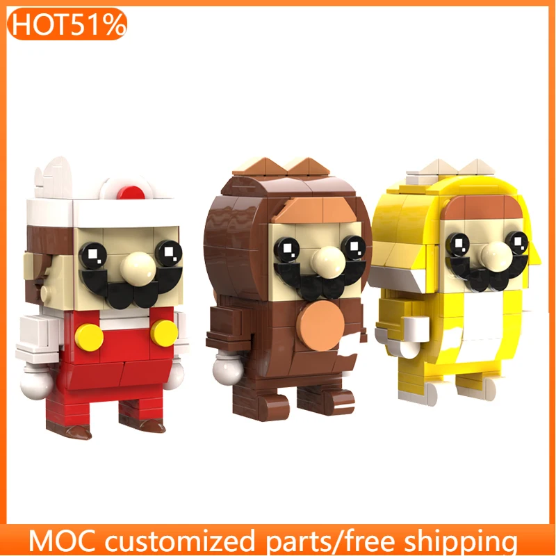 

403 PCS Brickheadz Style Classic Game Power-Up MOC Customize Modular Building Block Creative Design DIY Boys Holiday Toy Gifts